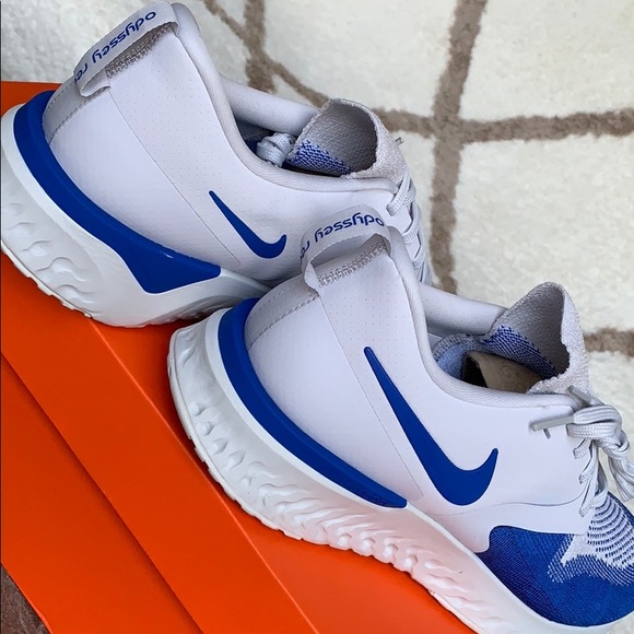 •NIKE ODYSSEY REACT 2 FLYKNIT VAST GREY/GAME ROYAL - Picture 7 of 16